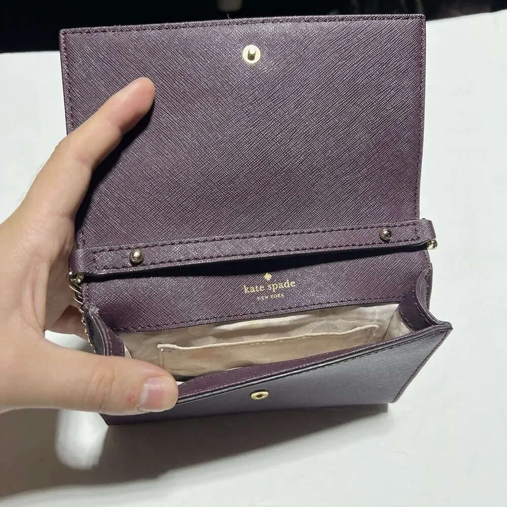 Kate Spade New York Cami crossbody Burgundy Saffiano Leather